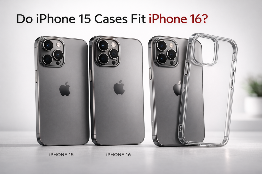 Do iPhone 15 cases fit iPhone 16 comparison with case alignment difference